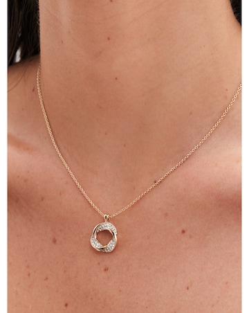 Jon Richard Gold Plated and Crystal Open Knot Set - Gift Box