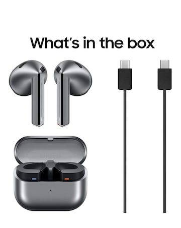 Samsung Galaxy Buds3 Wireless Earbuds - Silver - Galaxy AI