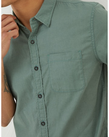 FatFace Short Sleeve Bugle Linen Cotton Shirt