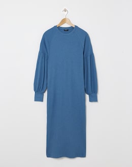 Textured Jersey Drop Shoulder Maxi Dress