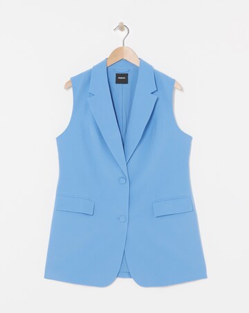 Blue Longline Tailored Waistcoat