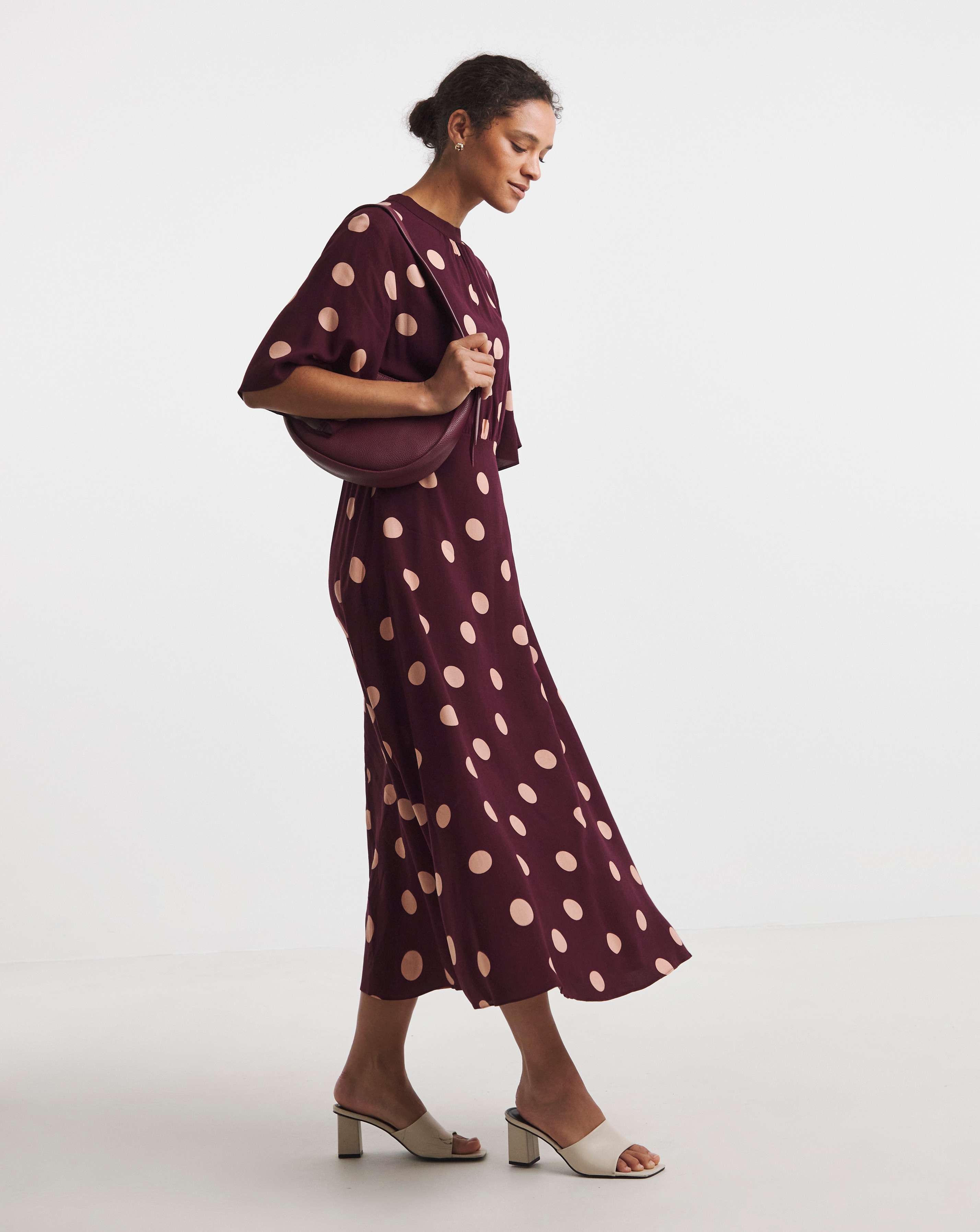 High Neck Half Sleeve Tea Dress | Ambrose Wilson