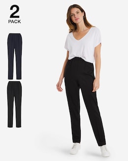 Slimma 2 Pack Pull On Trouser 25&quot;