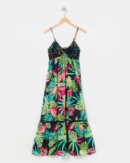 Floral Print Maxi Beach Dress