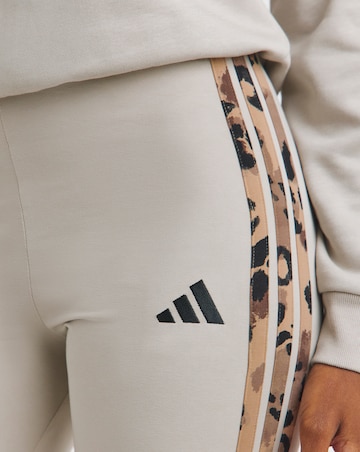 Adidas 3 Stripe Leopard Print Legging