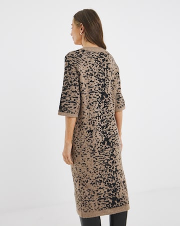 Animal V Neck Dress