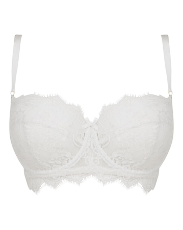 Figleaves Pulse Lace Underwired Balcony Bra B-G - White