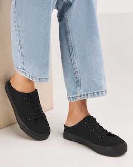 Ely Mule Canvas Trainers - Wide Fit (E)