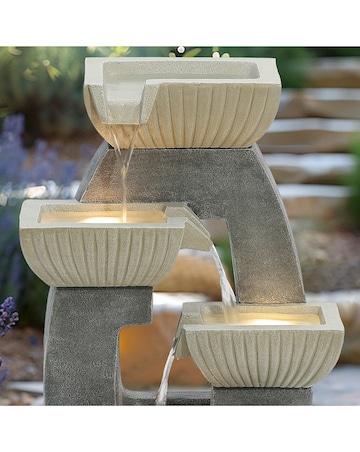 Charles Bentley 4 Tier Ridged Cascading Bowls Water Feature