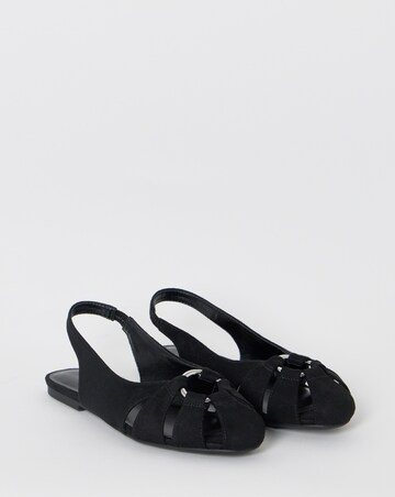 Sora Slingback Hardware Detail Ballerina Shoes - Extra Wide Fit (EEE)