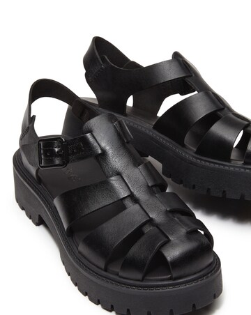 Timberland Stone Street Fisherman Black Full Grain Sandals