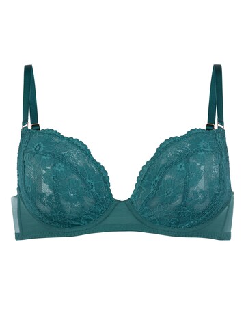 Dorina Curves Winona Lace Non-Pad Plunge Wired Bra Green