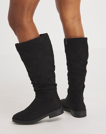 Evren Ruched Boot - Wide Fit (E) & Standard Calf
