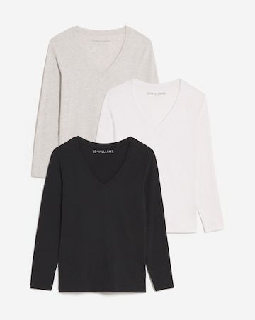 3 Pack The V Neck Long Sleeve T-Shirt