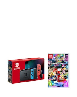 Nintendo Switch Neon Console &amp; Mario Kart 8 Bundle