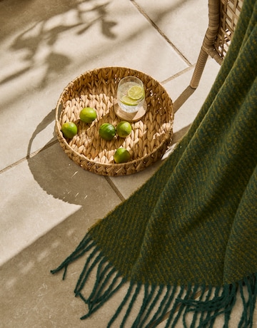 Striped Faux Mohair Throw