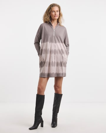 Religion Cotton 1/2 Zip Sweat Dress