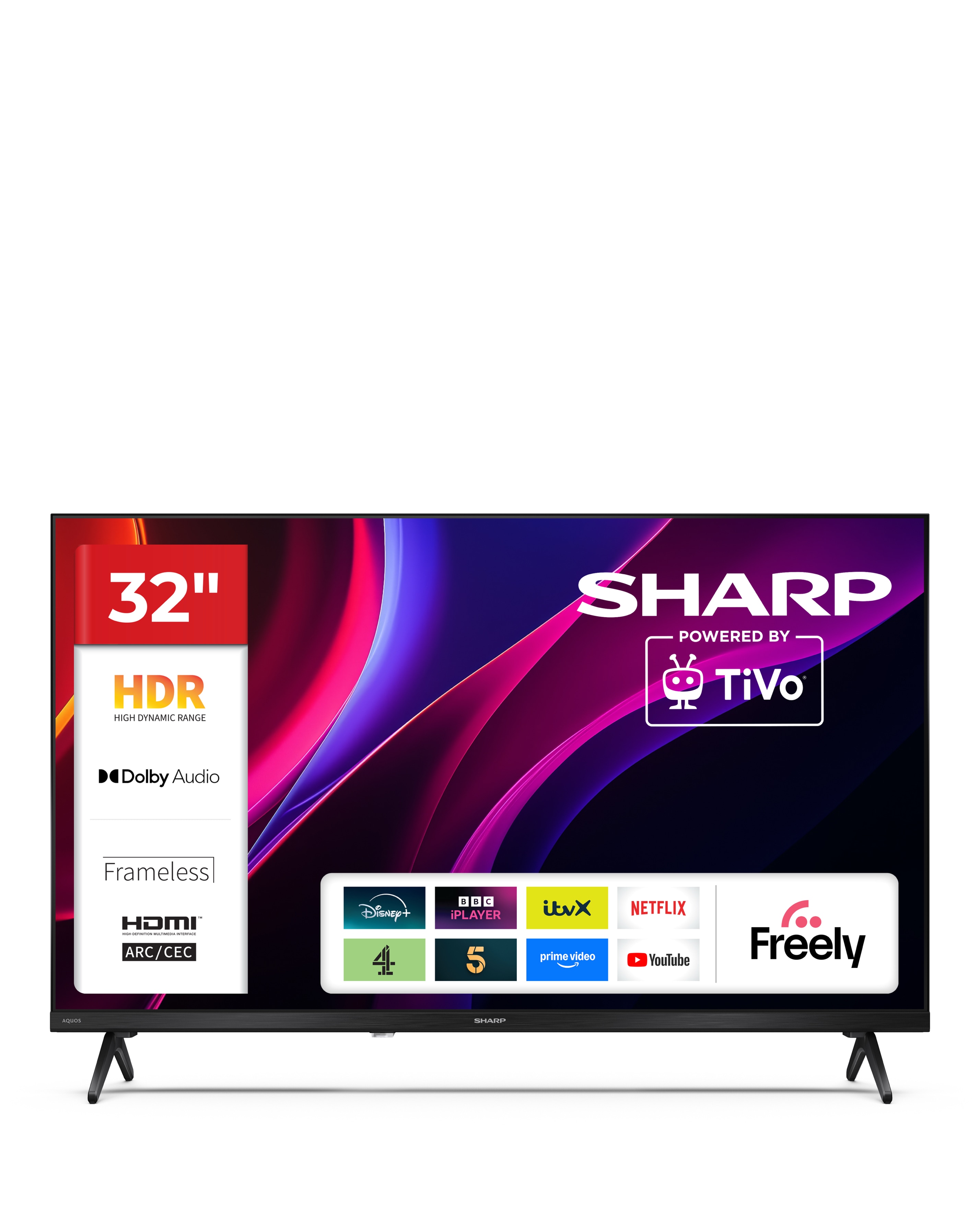 SHARP 2T-C40HE3245KB 40in QLED Full HD Smart TiVo LED TV with