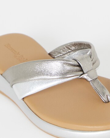 Valencia Toe Post Low Wedge Sandals - Extra Wide Fit (EEE)