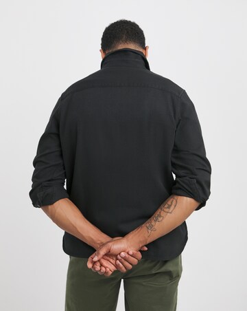 Lyle & Scott Black Worsted Twill Overshirt