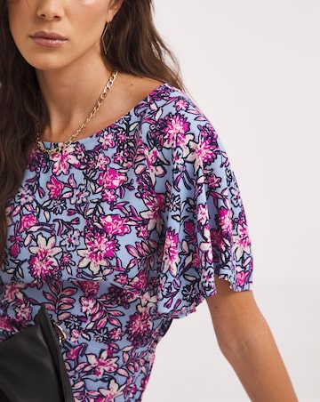 French Connection Fotini Delph Cut Out Back Dress