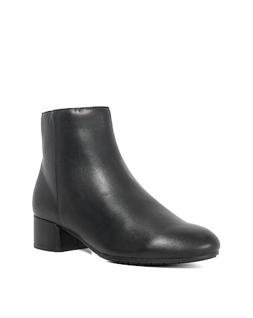 Dune Pippie Low Heel Leather Boots Standard Fit