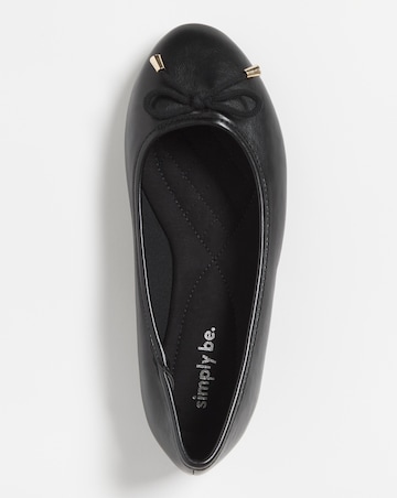 Selena Classic Flat Ballerina Shoes Wide Fit Simply Comfort