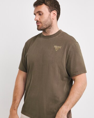 Relaxed Fit Dyed Snake Graphic T-Shirt