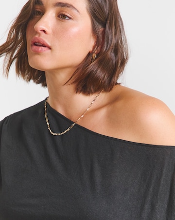 Simply Be Black Mesh Off The Shoulder Top