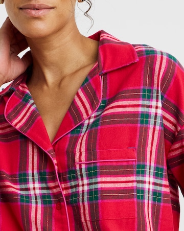 Pretty Secrets Check Button Up Pyjama Set