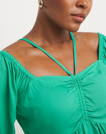 Green Strap Detail Top