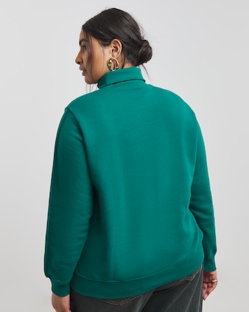 Dark Green Roll Neck Sweatshirt