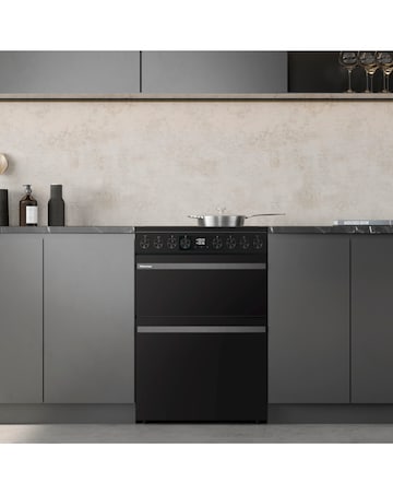 Hisense HDCEC6C20B 60cm Electric Double Cooker - Black