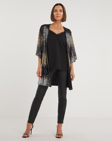 Multi Zig Zag Sequin Kimono