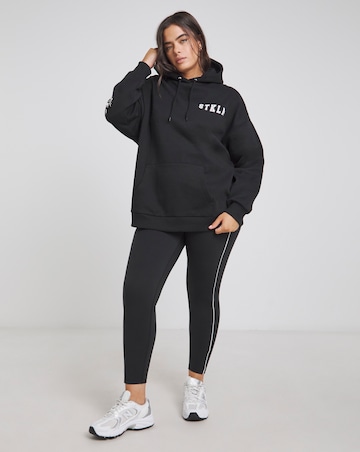 Simply Be SB3 Black & White Active Piping Leggings