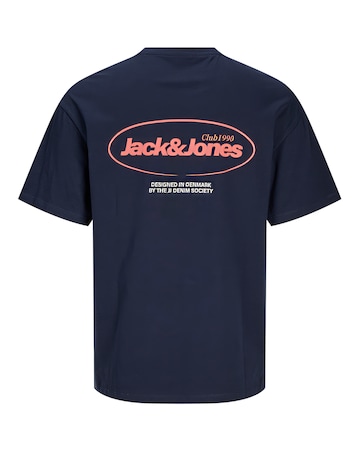 Jack & Jones Bradley Back Graphic T-Shirt - Navy