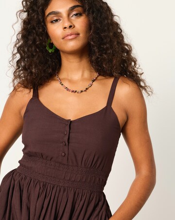 Fatface Teri Embroidered Midi