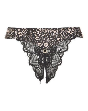 Simply Be Animal Print Open Thong