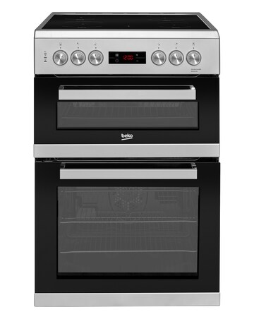 Beko KDC653S Double Oven Electric Cooker - Silver