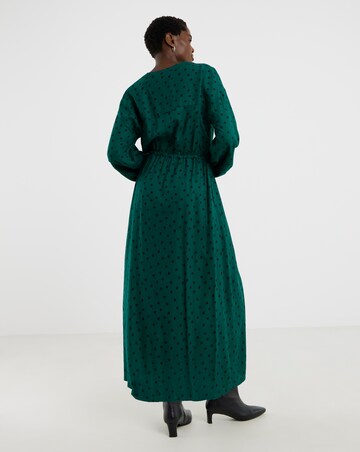 Long Sleeve Printed Maxi Dress