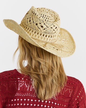 Bead Detail Western Cowboy Hat