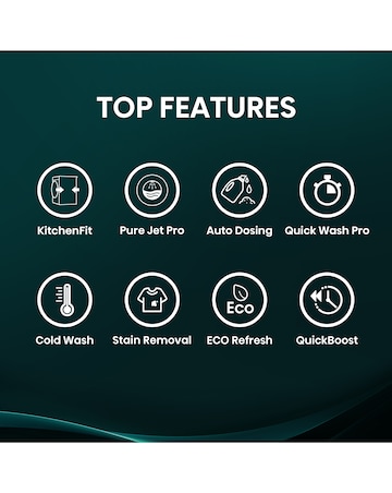 Hisense KitchenFit 5i Series WF5I1245BBR 12kg Washing Machine - Black