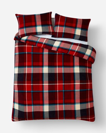 Christmas Check Fleece Duvet Cover Set