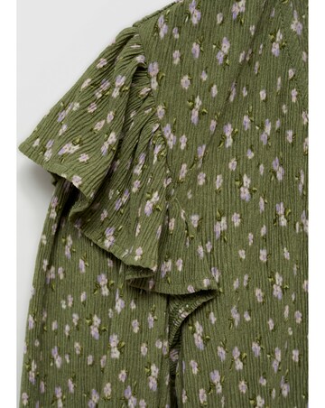 Mango Floral Ruffle Top