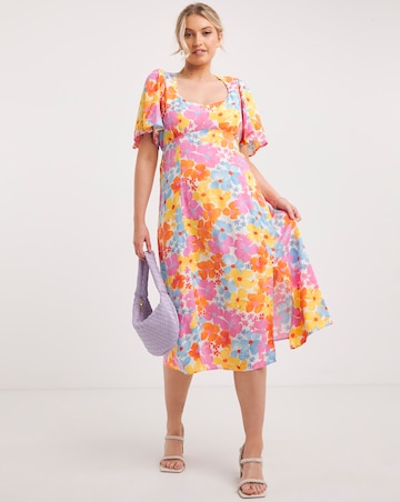 Nobody's Child Pastel Floral Dee Dee Midi Dress