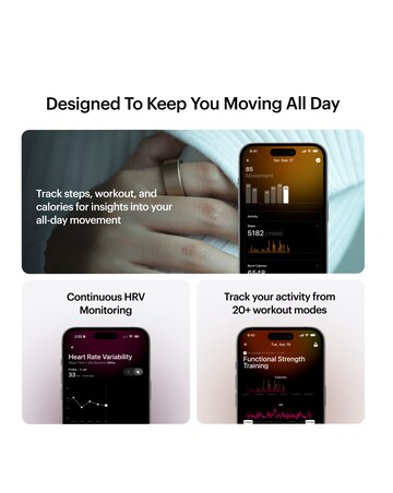 Ultrahuman Ring AIR Bluetooth Smart Ring - Brushed Rose Gold - Size 8