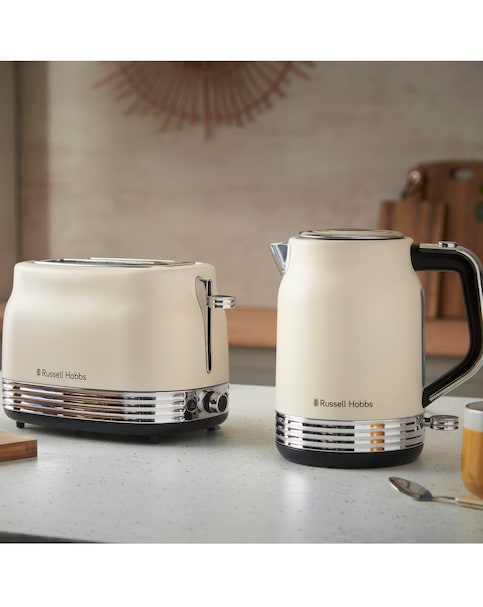 Hanley Kettle & 2 Slice Toaster Bundle - Jasmine White