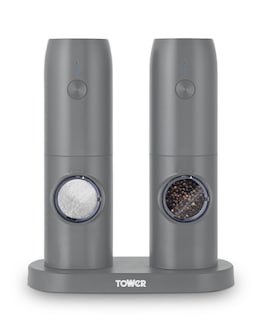 Tower Rechargeable Salt &amp; Pepper Mill Grey