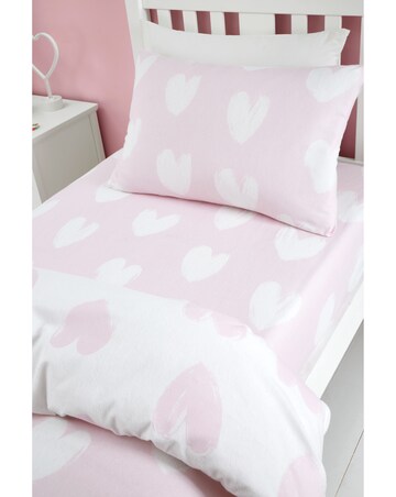 Catherine Lansfield Brushed Cotton Hearts Fitted Sheet