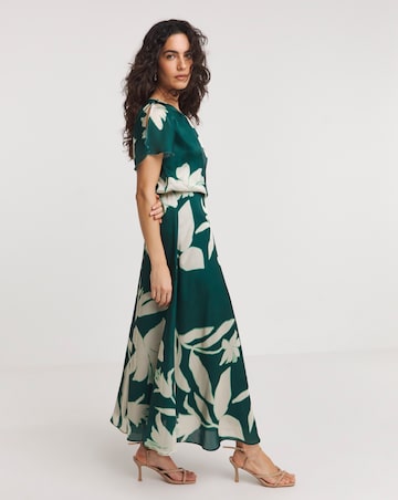 Joanna Hope Blouson Split Sleeve Dress